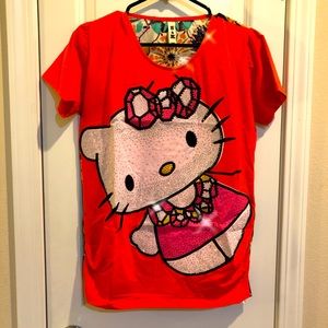 New Orange Hello Kitty Short sleeves T- shirt!